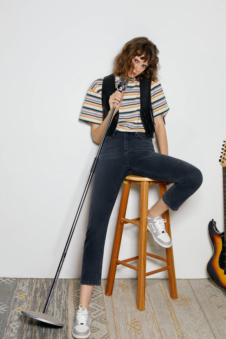 Chelsea High Rise Straight Crop Jeans HJ005 [FINAL SALE] Hey Joanie