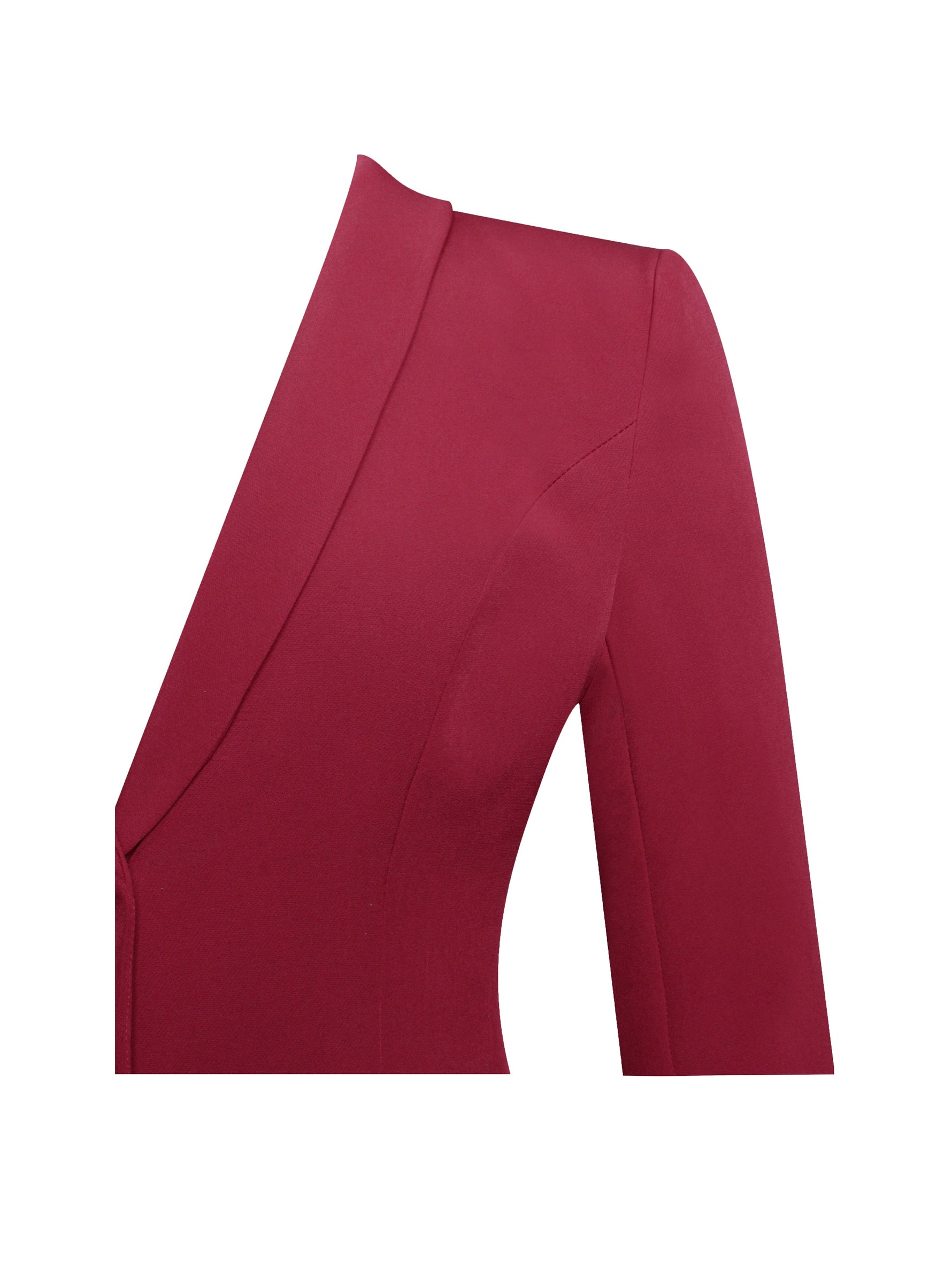 Delia Burgundy Blazer Dress with Pleated Detail Miss Circle