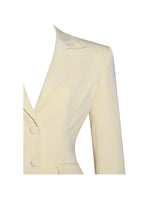 Quinne Butter Yellow Slim-fit Blazer Miss Circle