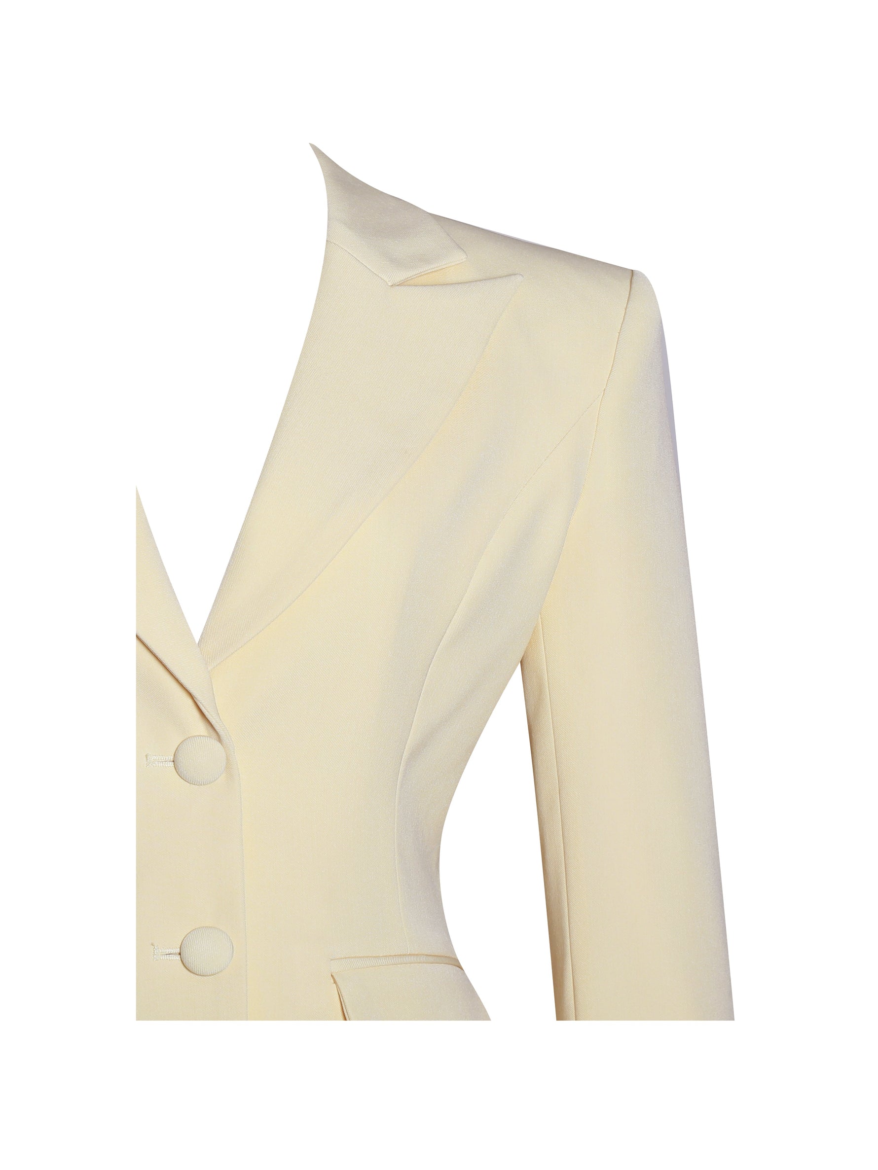 Quinne Butter Yellow Slim-fit Blazer Miss Circle
