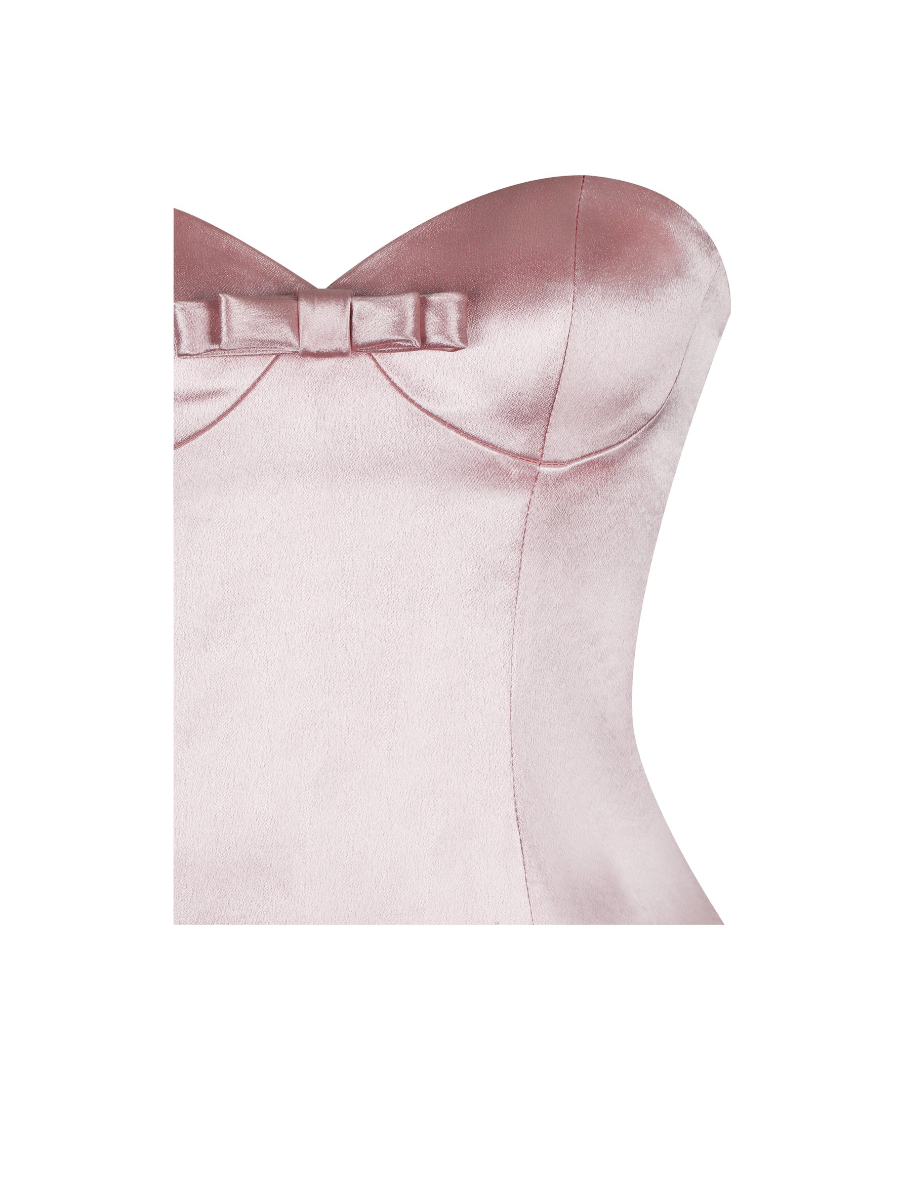 Uliya Rosy Pink Strapless Mermaid Peplum Maxi Dress