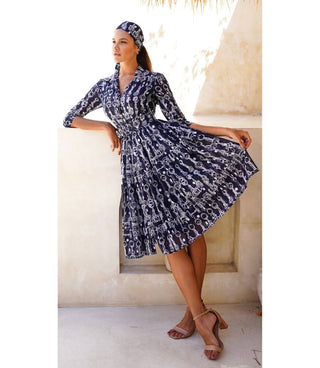 Audrey Dress #4 Indigo Long Dress - By Baano