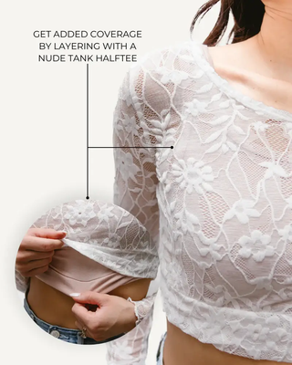 Full Lace Long-Sleeved Halftee - By Baano