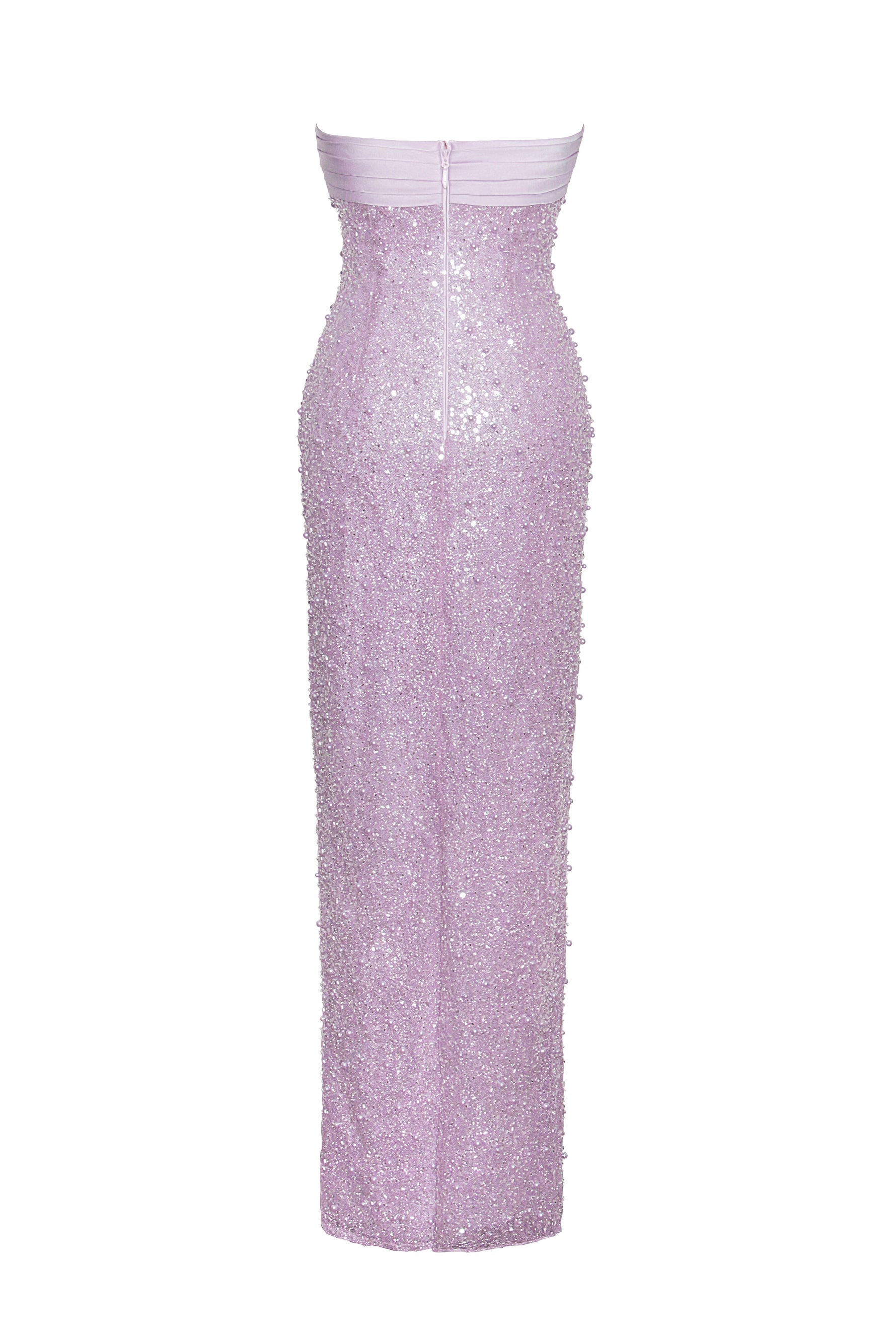 Lainey Purple Satin Sequin Pearls Beaded Maxi Dress Miss Circle
