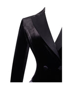 Calista Black Velvet Blazer Mini Dress Miss Circle