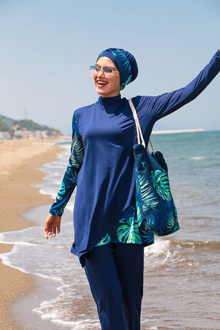 Lycra Navy Burkini Modest Swimwear M2125 - By Baano
