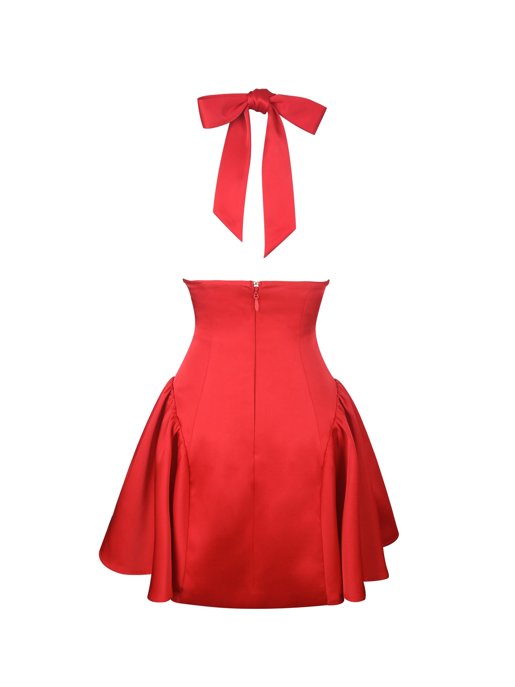 Peyton Ruby Plunging Halter Keyhole Mini Dress Miss Circle