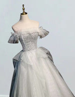 Women's Off-Shoulder Lace Beaded Corset Prom Gown | Elegant Evening Dress