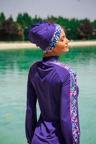 Lycra Navy Burkini Modest Swimwear M2228 - By Baano
