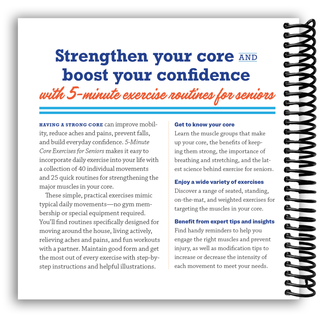 5-Minute Core Exercises for Seniors: Daily Routines to Build Balance and Boost Confidence (Spiral Bound) - By Baano
