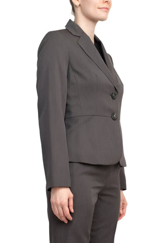 Le Suit Notched Collar 2 Button Jacket with Button Hook Zipper Closure Pants (Two Piece Set) - By Baano