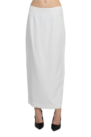 Le Suit Shawl Collar 2 Button Closure Crepe Jacket with Zipper Back Column Skirt (Two Piece) - By Baano