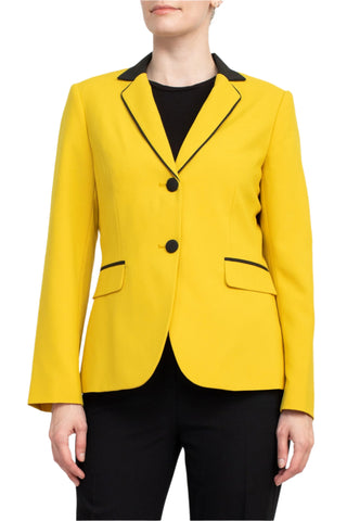 Emily Notched Collar 2 Button Long Sleeve Flap Pockets Two Piece Set - By Baano