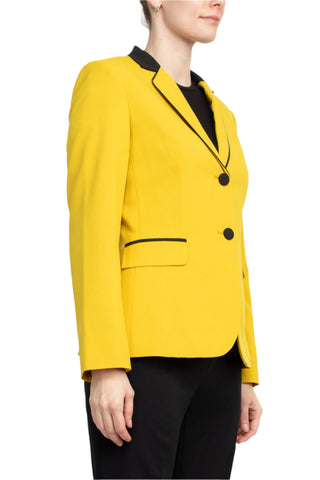 Emily Notched Collar 2 Button Long Sleeve Flap Pockets Two Piece Set - By Baano