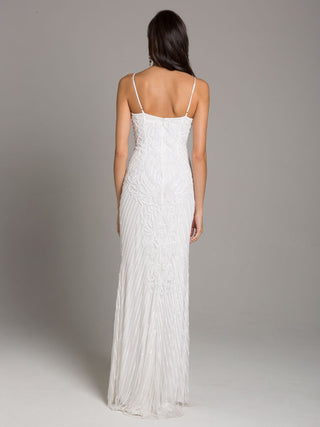 Lara Brooke Beaded Spaghetti Strap Sheath Gown - By Baano