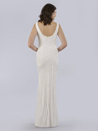 Lara Bryant Beaded Tank Sheath Wedding Dress - By Baano