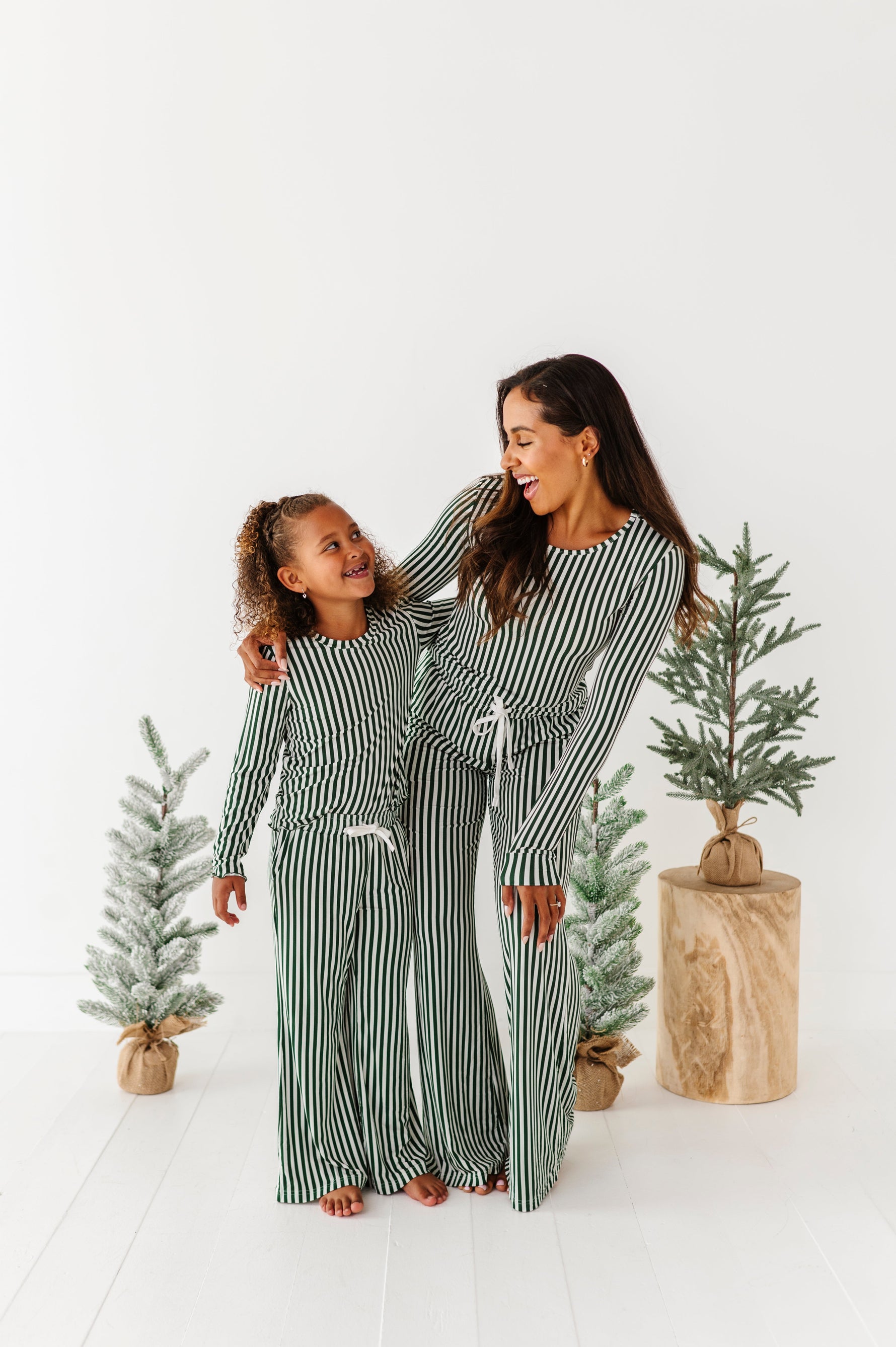 Green Stripes | GIRLS WIDE-LEG SET - By Baano