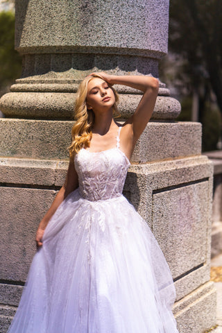 Lara 51042 - Sheer Bodice Lace Bridal Ballgown OUTLET - By Baano