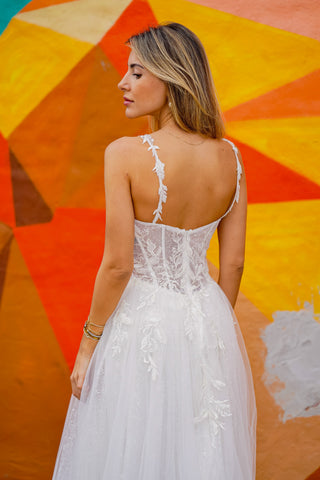 Lara 51042 - Sheer Bodice Lace Bridal Ballgown OUTLET - By Baano