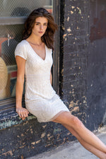 Lara Cam V-Neck Beaded Mini Sheath Dress - By Baano