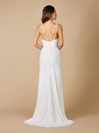 Lara Greenley Sleeveless Beaded Wedding Dress - By Baano