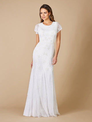 Lara Gale High-Neck Beaded Wedding Dress - By Baano