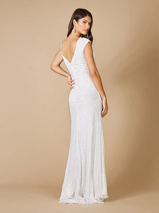 Lara Gwen Beaded Short Sleeve Wedding Dress - By Baano