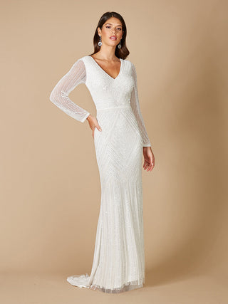 Lara Finley Sheer Sleeve Wedding Gown - By Baano