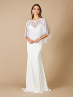 Georgina Beaded Pull-On Bridal Capelet - By Baano