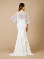Georgina Beaded Pull-On Bridal Capelet - By Baano