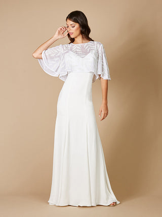 Gilly Boho Beaded Pull-On Bridal Capelet - By Baano
