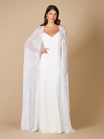 Gerrie Full-Length Beaded Bridal Cape - By Baano