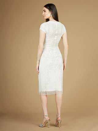 Cap Sleeve Midi Bridal Gown