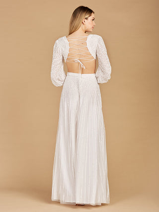 Long Sleeve Cut Out Wedding Dress - By Baano