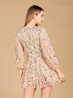 Beaded Long Sleeve Bridal Cocktail Short - By Baano