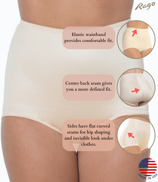 Light Shaping Tummy Control Panty with Inner lining | Style 511 Rago Shapewear