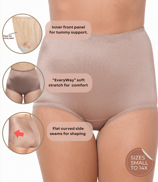 Light Shaping Tummy Control Panty with Inner lining | Style 511 Rago Shapewear