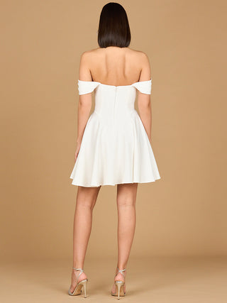 Off Shoulder, A-line Bridal Short Dress - By Baano