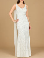 Lara 51214 - Beaded Wedding Gown with Cape