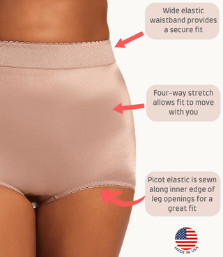 High Waist Tummy Control Panty with Inner Lining, Light Shaping | Style 513 Rago Shapewear