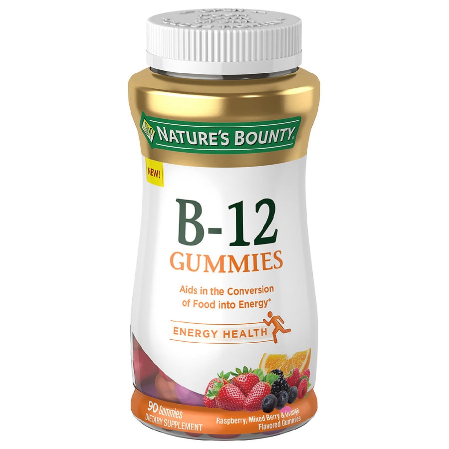 Nature's Bounty Vitamin B 12, Gummies, Raspberry, Mixed Berry & Orange Flavored
