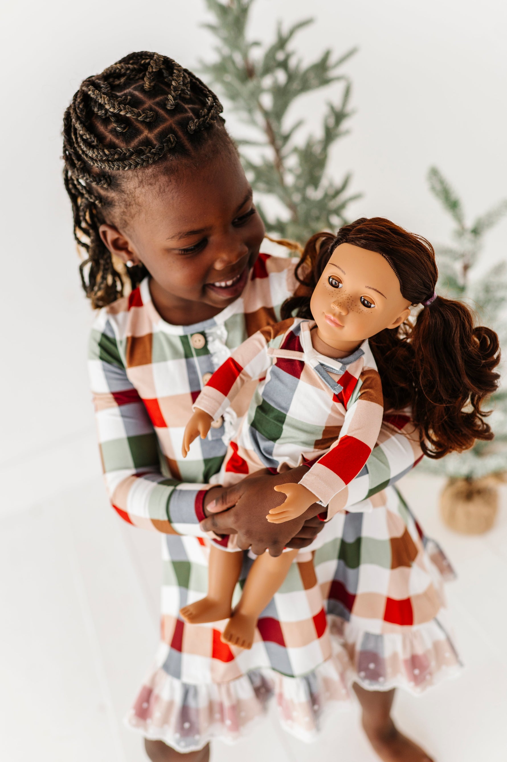 Holiday Plaid | DOLL DRESS - By Baano
