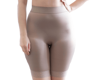Style 518 | High Waist Light Shaping Bike Short | Satin 4-Way Stretch with Built-In Panty Rago Shapewear