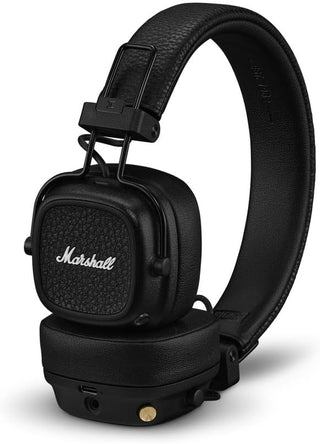 Marshall Major V Bluetooth On‑Ear Headphones – 100+ Hours Playtime, Wireless Charging, Rugged Foldable Design