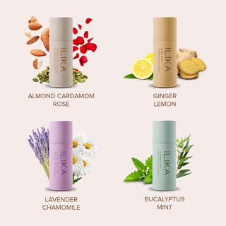 ILIKA Lip Balm, Organic,100% Plant-Based, 2X Volume, Low CO2e - COSMOS Certified Organic, PETA Certified Vegan & Cruelty-Free, Biodegradable Tube 4 Pack, Essential Collection - By Baano