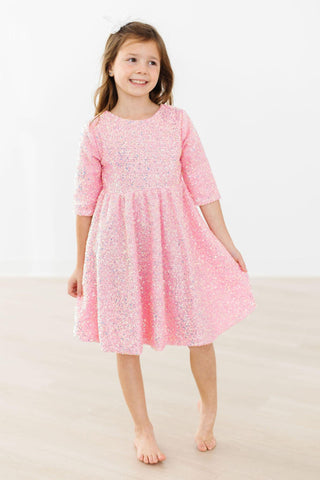 SALE Bubblegum Pink Sequin Dress - By Baano