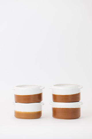 Waylon Soup Bowl - Brown/White - Set of 4