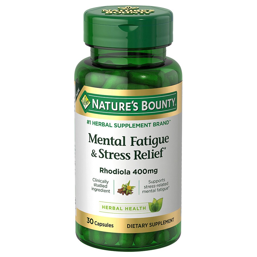 Nature's Bounty Rhodiola 400 Mg Mental Fatigue & Stress Relief 30 Capsules