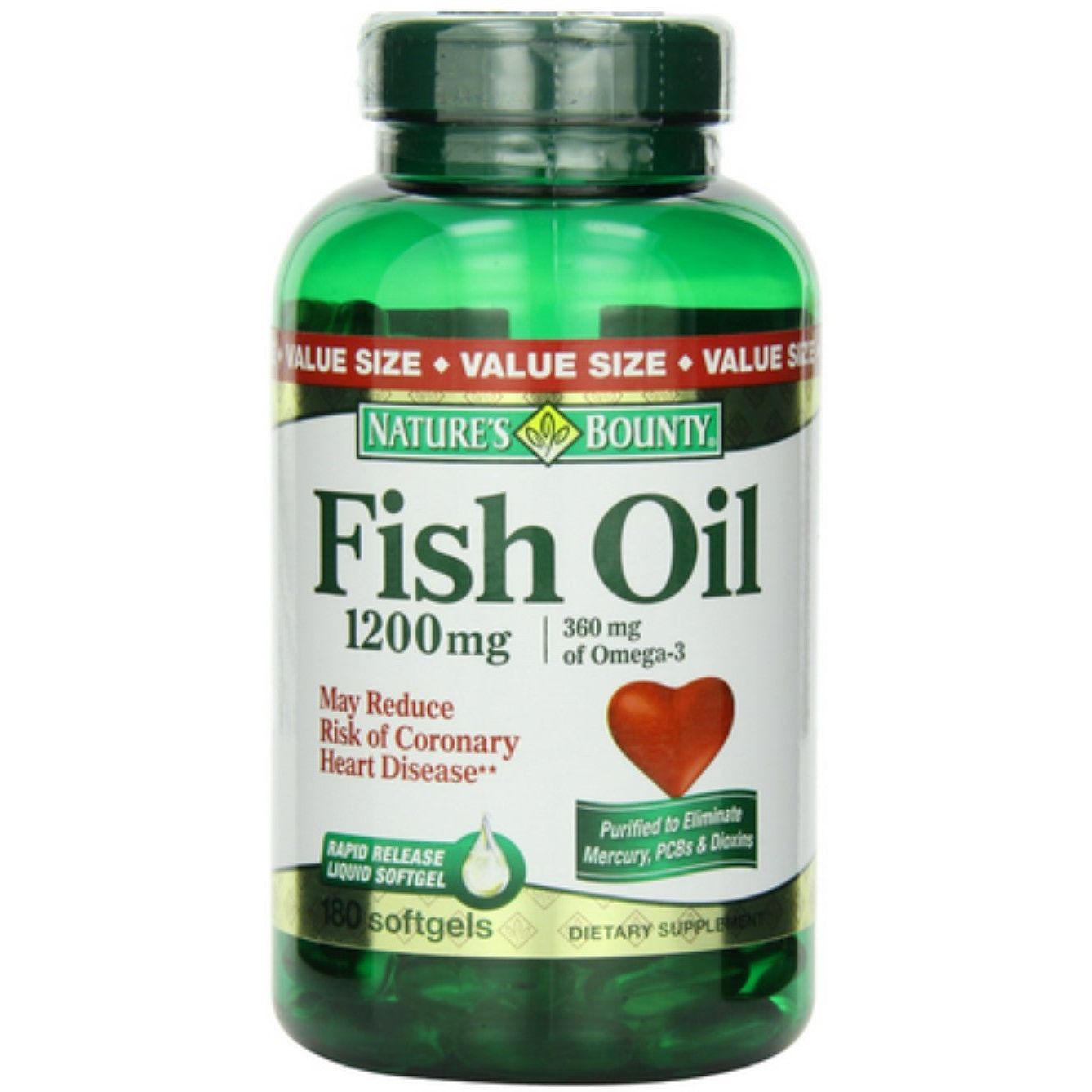 Nature's Bounty Fish Oil 1200 MG Rapid Release Softgels