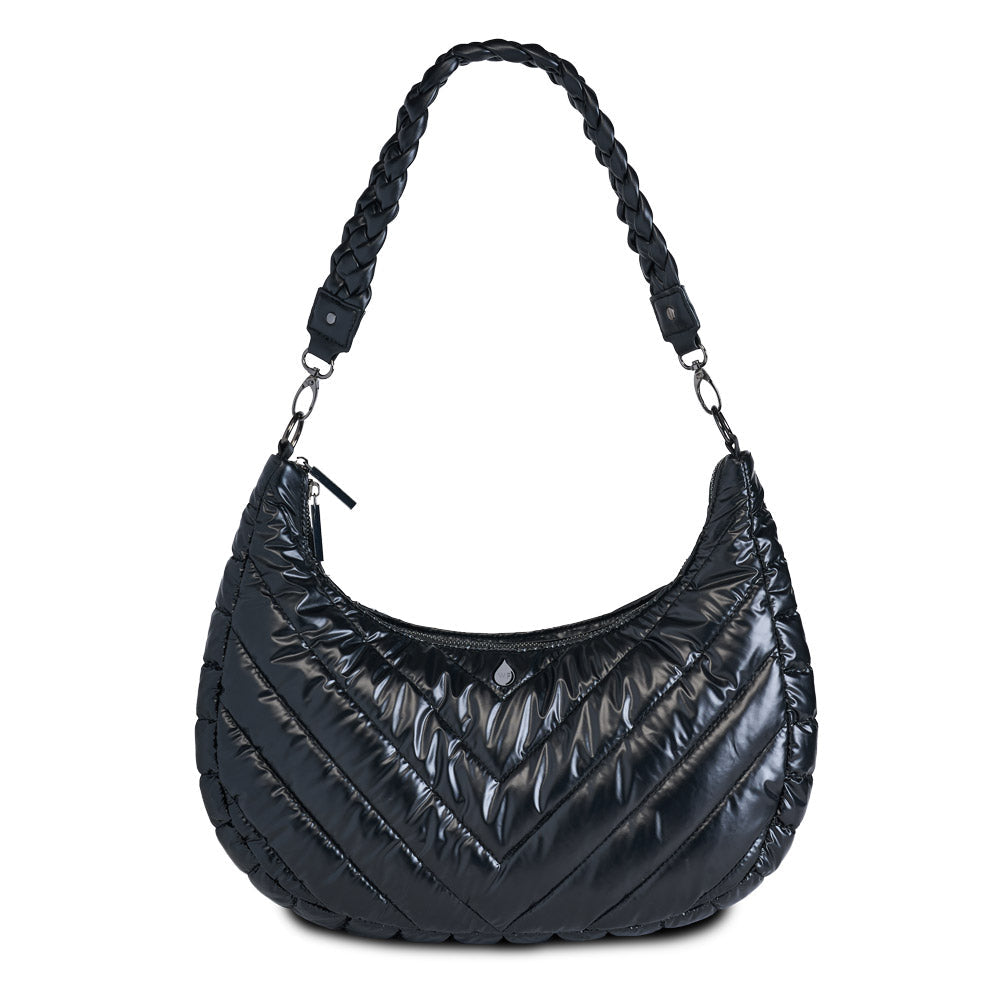 Mini Insulated Water Bottle- 350 ml- Black with Silver top